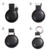 2 Pack KEEPXYZ Genuine Leather Keychain Holder Compatible with Airtag, Secure for Air Tag Keychain Holder Case Cover Key Chain Ring Accessories - Black V2.0 view 3