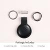 2 Pack KEEPXYZ Genuine Leather Keychain Holder Compatible with Airtag, Secure for Air Tag Keychain Holder Case Cover Key Chain Ring Accessories - Black V2.0 view 4