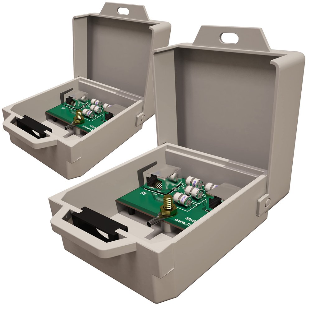Tupavco Outdoor Ethernet Surge Protector (2 Pack) PoE+ Gigabit