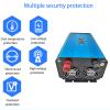 ROGHA Pure Sine Wave Inverter 12V/24V,48V/60V,60V/72V DC to 220V AC Converter Power Converter Dual USB Ports Car Outlet for Laptop,6000W-12/24V view 2