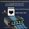Throncom Industrial Gigabit 4 Ports PoE Ethernet Switch PoE+ Fiber Switch with 100/1000M Adaptive SFP Slot Din Rail Unmanaged 10/100/1000Mbps Network Switch IEEE802.3af/at 30W/Port Max 120W 12-48V DC view 3