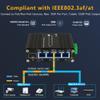 Throncom Industrial Gigabit 4 Ports PoE Ethernet Switch PoE+ Fiber Switch with 100/1000M Adaptive SFP Slot Din Rail Unmanaged 10/100/1000Mbps Network Switch IEEE802.3af/at 30W/Port Max 120W 12-48V DC view 4