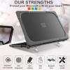 AdirMi Case for Surface Laptop 5/4/3/2 13.5 inch 2022 2021 2019 2018 Release with Alcantara Keyboard (Models: 1958/1950/1867/1769), Heavy Duty Rugged Hard Shell Case with TPU Bumper, Kickstand,Gray view 3