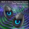 AULA N69 Computer Speakers, USB 2.0 Powered PC Speakers with RGB LED Lights, Stereo Surround Sound, 3.5mm AUX-in Wired Desktop Speaker for PC, Laptop, Tablet, Cellphone - Black view 3