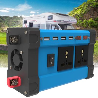 ROGHA 300W 500W Car Power Inverter 12V DC to 110V 220V AC Converter with 4 USB Dual AC Outlets Car Inverter,300W-110V