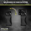 HolsterBuilder 180 Knife Belt Clip, Swiveled Flat Base with Secure Kydex Sheath Attachment, Tactical Knife Clip for DIY Holsters, Concealed Carry and Outdoor Gear, Comes with Mounting Hardware view 2