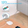 10Ft Flat Plug Power Strip, Ultra Thin Extension Cord - 3 Outlets 4 USB Ports (2 USB C) Desktop Charging Station, Cruise Ship Power Strip with No Surge Protection for Travel, Dorm Room Essentials view 3