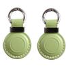 2 Pack KEEPXYZ Genuine Leather Keychain Holder Compatible with Airtag, Secure for Air Tag Keychain Holder Case Cover Key Chain Ring Accessories - Green V2.0 view 1