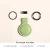 2 Pack KEEPXYZ Genuine Leather Keychain Holder Compatible with Airtag, Secure for Air Tag Keychain Holder Case Cover Key Chain Ring Accessories - Green V2.0 view 4