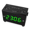 HANNLOMAX HX-132CR Alarm Clock Radio, USB-C Charger, Night Light (Black) view 2