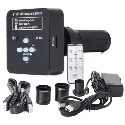 JUIYU Microscope Accessories Kit 21MP 1080P 60FPS HDMI USB Industrial Camera C-Mount Zoom Lens Digital Video Soldering Microscope 23.2mm 30mm/30.5m Ring Adapter Microscope Slides