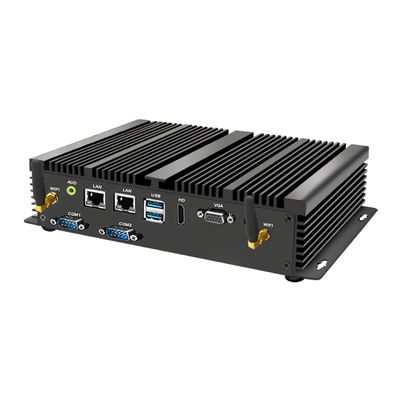 msecore Mini Fanless PC with Celeron 2955U, 8G RAM 256G SSD, Support 4G Module Dual LAN, 1*HDMI 1*VGA Dual Display, 2*COM RS232, Wi-Fi, Industrial Computer with Windows 10 Pro