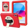 BMOUO Case for iPad 10th Generation (10.9 inch, 2022) with Screen Protector, Shockproof 360 Rotatable Hand Strap Stand Case for iPad 10th Generation, Red view 1