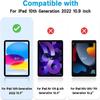 BMOUO Case for iPad 10th Generation (10.9 inch, 2022) with Screen Protector, Shockproof 360 Rotatable Hand Strap Stand Case for iPad 10th Generation, Red view 2
