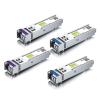 10Gtek 2-Pair of 1.25G SFP Bidi Transceiver, 1000Base-BIDI SingleMode Simplex LC Fiber Module for Cisco GLC-BX-D, Ubiquiti UniFi UF-SM-1G-S, Mikrotik and More, SMF 1490nm/1310nm, DDM, up to 20 km view 1