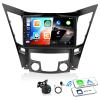 [HiFi Audio]2+64G Android Car Stereo for Hyundai Sonata 2010-2015 Wireless Apple Carplay Android Auto 9 inch Touchscreen Bluetooth Radio GPS Head Unit FM RDS MirrorLink WiFi SWC AHD Backup Camera MIC view 1