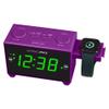 HANNLOMAX HX-132CR Alarm Clock Radio, PLL FM Radio, USB Type-A and USB Type-C for Charging, Drawer-Type Charger Holder for Smartwatches, Night Light, AC Operation Only. (Purple) view 3