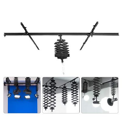 98" x 98" Pantograph Studio Ceiling Rail System Complete Kit with 43-200CM Photography Ceiling Lamp Hanger Studio Lighting Support Rail System (2.52.5M-C)