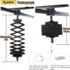 98" x 98" Pantograph Studio Ceiling Rail System Complete Kit with 43-200CM Photography Ceiling Lamp Hanger Studio Lighting Support Rail System (2.52.5M-C) view 3