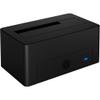 ICY BOX HDD/Hard Drive Docking Station USB 3.0 for SATA 2.5" & 3.5", Cloning Station and Hard Drive Reader, Adapter, External, Black, IB-1121-U3 view 1