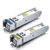 10Gtek 2-Pair of 1.25G SFP Bidi Transceiver, 1000Base-BIDI SingleMode Simplex LC Fiber Module for Cisco 1000BASE-BX3-U/1000BASE-BX3-D, Ubiquiti UniFi UF-SM-1G-S, SMF 1550nm/1310nm, DDM, up to 2km view 2