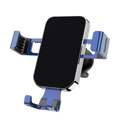 TATSEN Car Bracket Metal Mirror Car Air Outlet Mobile Phone Navigation Bracket Snap-on Gravity Car Phone Bracketi (Color : Blue)