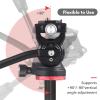 Andoer Compact Video Fluid Head Pan Tilt Tripod Head Panorama Ballhead Tripod Aluminum Alloy 1/4 Screw Load Capacity 10kg/22lbs with Handle Quick Release Plate view 2