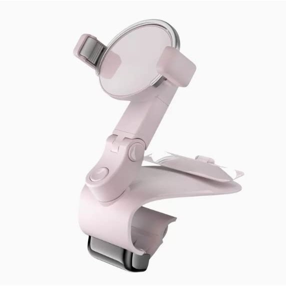 TATSEN Rotating Mobile Phone Holder Dashboard Rearview Mirror GPS Navigation Holder with Parking Number Plate Holder (Color : Pink, Size : 12.5cm)