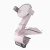 TATSEN Rotating Mobile Phone Holder Dashboard Rearview Mirror GPS Navigation Holder with Parking Number Plate Holder (Color : Pink, Size : 12.5cm) view 1
