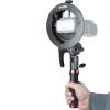 Godox S2 Speedlite Bracket with Handle for Godox AD100Pro II, AD200Pro ii, V1, V100 Round Head Speedlite, V860IIi / TT685 / TT600 Falsh, Bowens Mount Speedlite for Softbox Umbrella Snoot view 1