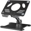 Aluminum Desktop Tablet Stand Dual Axis Design Height/Angle Adjustable Smartphone Holder Tablets Drawing Stand (Color : Black) view 1