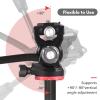 Andoer Compact Video Fluid Head Pan Tilt Tripod Head Panorama Ballhead Tripod Mount Aluminum Alloy 1/4 Inch Screw 10kg/22lbs Load Capacity with Handle Quick Release Plate view 4