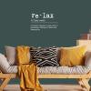 Relax Word Definition Meaning Wall Stickers Decor Quotes Removable Vinyl Definition Quote Wall Decals Boho for Kids Rooms Girls Boys Living Room Bedroom Kitchen Wall Art Decor 20x20in view 3