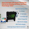 HANNLOMAX HX-204Wi Alarm Clock Radio with Wireless Charging Pad and Dual USB Ports (Type-A and Type-C) for Charging, Smartwatch (Apple and Samsung) Charger Holder, AC Power Operation only. view 2