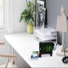 HANNLOMAX HX-204Wi Alarm Clock Radio with Wireless Charging Pad and Dual USB Ports (Type-A and Type-C) for Charging, Smartwatch (Apple and Samsung) Charger Holder, AC Power Operation only. view 3
