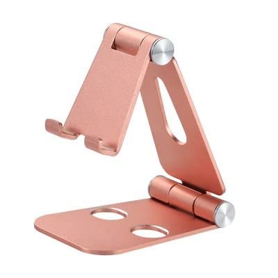 Mobile Phone Tablet Bracket Folding Bracket Portable Bracket Desktop Multi-Function Lazy Bracket (Color : Pink, Size : 7.5 * 8.5cm)