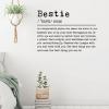 Bestie Wall Stickers Decor Quotes Removable Vinyl Bestie Wall Decals Boho for Kids Rooms Girls Boys Living Room Bedroom Kitchen Wall Art Decor 18in view 4