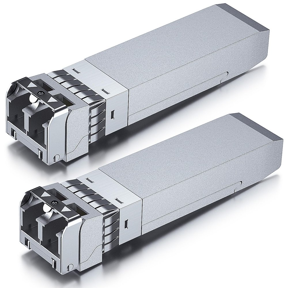 10Gtek 10GBase-SR SFP+ Transceiver, 10G 850nm MMF, up to 300 Meters, Compatible with Brocade 10G-SFPP-SR, Pack of 2