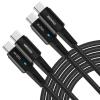 UrbanX USB C to USB C Cable 6.6ft 100W, 2Pack, USB 2.0 Type C Charging Cable Fast Charge for Nokia 2780 Flip, Pro 2020, Air 4, Samsung Galaxy S21, Pixel, LG, and More (Black) view 1