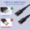 UrbanX USB C to USB C Cable 6.6ft 100W, 2Pack, USB 2.0 Type C Charging Cable Fast Charge for Nokia 2780 Flip, Pro 2020, Air 4, Samsung Galaxy S21, Pixel, LG, and More (Black) view 2