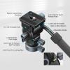 SmallRig Video Head with Leveling Base, Quick Release Plate for Arca Swiss and Adjustable Handle, Tripod Pan Tilt Head Fluid Head for Compact Cameras DSLR Cameras, Load up to 8.8lb/4kg view 3