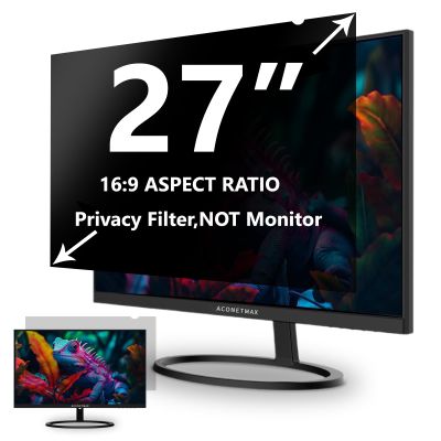 ACONETMAX 27 Inches Privacy Screen Filter for Computer 16:9 Widescreen Monitor | Privacy Shield | Anti Glare & Blue Light Filter | Eye Protection | Anti Spy | Anti-Scratch Protector Film