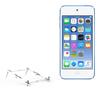 BoxWave Stand and Mount Compatible with Apple iPod Touch (6th Gen 2015) - Pocket Aluminum Stand 3-in-1, Portable Multi Angle Viewing Riser - Metallic Silver view 1