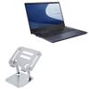 BoxWave Stand and Mount Compatible with ASUS ExpertBook B5 (B5402C) - Executive VersaView Laptop Stand, Ergonomic Adjustable Viewing Angle Metallic Riser - Metallic Silver view 1