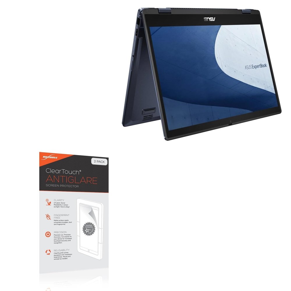 BoxWave Screen Protector Compatible with ASUS ExpertBook B3 Flip (B3402) - ClearTouch Anti-Glare (2-Pack), Anti-Fingerprint Matte Film Skin