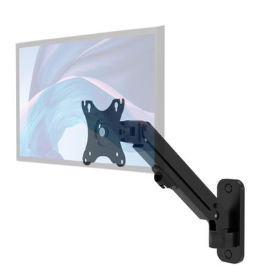 Single Monitor Premium Wall Mount for 17" - 27" Computer Screens - Flexible tilt 75x75-100x100 VESA Monitor Arm - Holds Monitors Up to 15.4Lbs - (ADD-AVWMB)