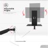 CTA Workstation Clamp Mount for Single Monitor with Keyboard Tray & USB Hub - Adjustable Desk Monitor Mount with 360 Degree Rotation - Black view 2