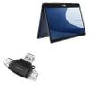 BoxWave Smart Gadget Compatible with ASUS ExpertBook B3 Flip (B3402) - AllReader SD Card Reader, microSD Card Reader SD Compact USB - Jet Black view 1