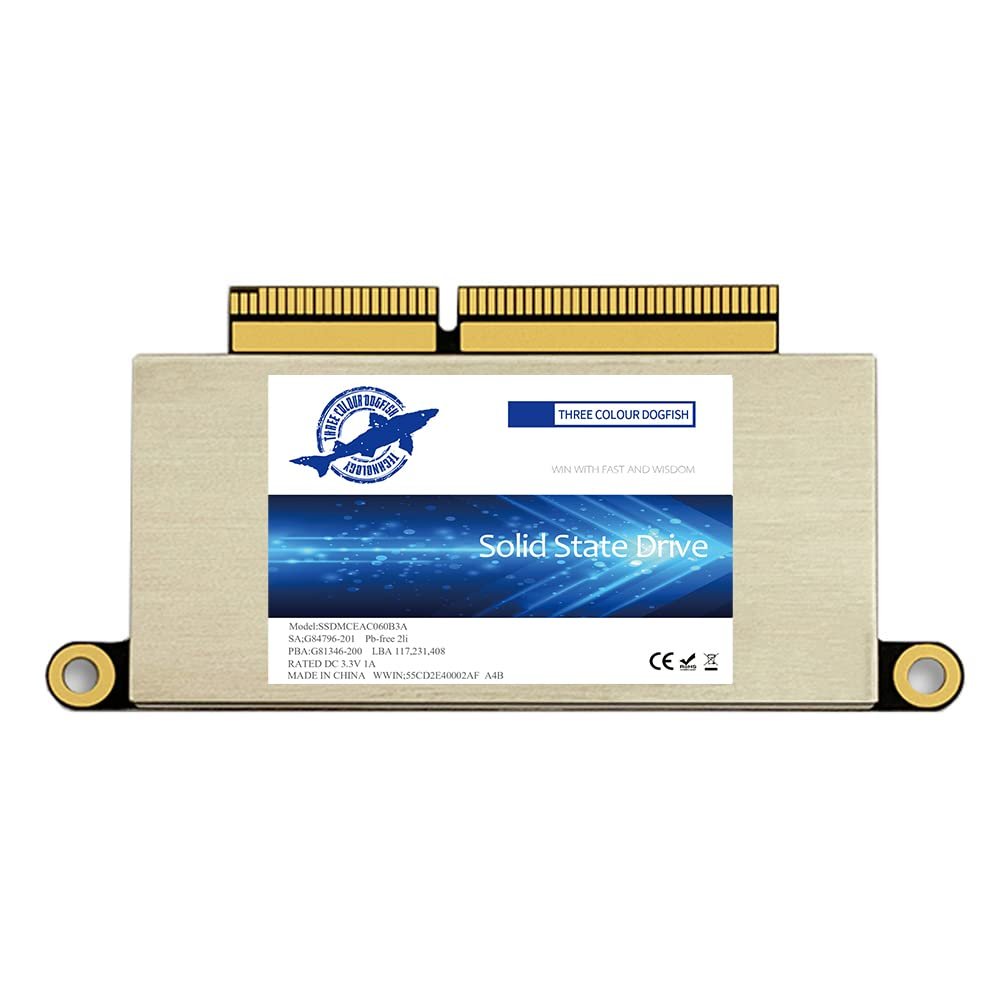 Dogfish 1TB SSD for MacBook NVMe PCIe Gen3x4 M.2, Internal Solid State Drive Upgrade for MacBook Pro A1708 (2016-2017)