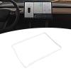 Navigation Screen Protector Frame Easy Install Car Central Control Screen Frame Cover (White) view 2